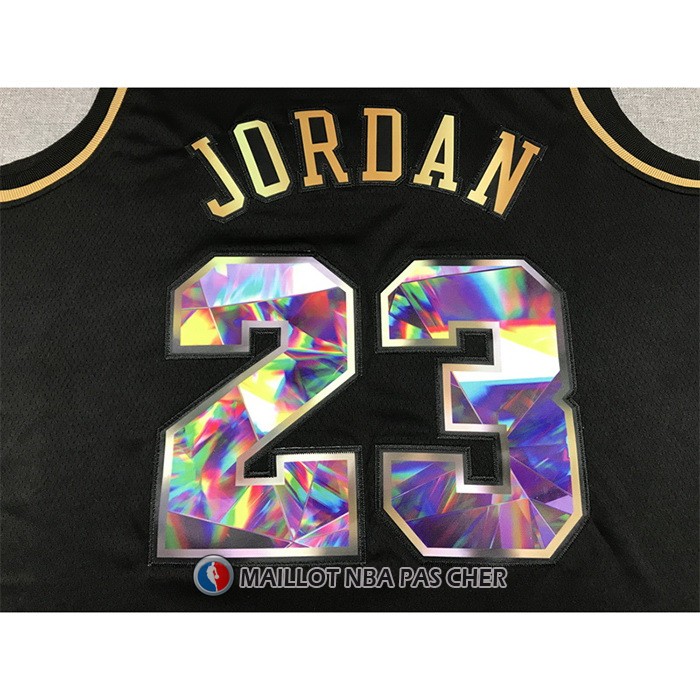 Maillot Golden Edition Chicago Bulls Michael Jordan NO 23 2021-22 Noir